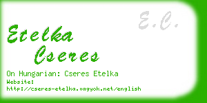 etelka cseres business card